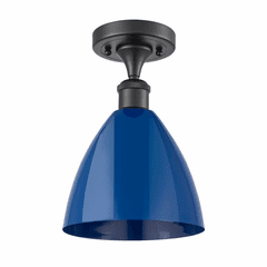 Innovations Plymouth Dome 1-LT Semi-Flush Mount - Matte Black - 516-1C-BK-MBD-75-BL