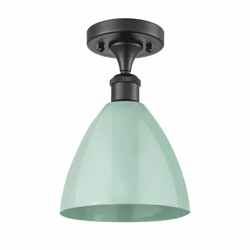 Innovations Plymouth Dome 1-LT Semi-Flush Mount - Matte Black - 516-1C-BK-MBD-75-SF