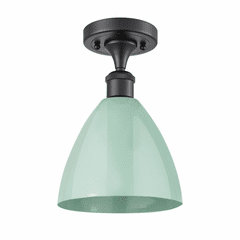 Innovations Plymouth Dome 1-LT Semi-Flush Mount - Matte Black - 516-1C-BK-MBD-75-SF