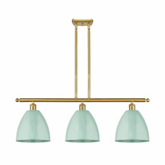 Innovations Plymouth Dome 3-LT Island Light - Satin Gold - 516-3I-SG-MBD-9-SF Innovations Plymouth Dome 3-LT Island Light - Satin Gold - 516-3I-SG-MBD-9-SF