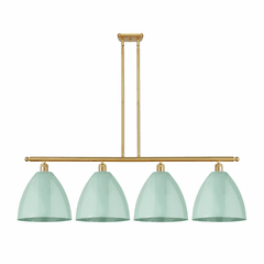 Innovations Plymouth Dome 4-LT Island Light - Satin Gold - 516-4I-SG-MBD-12-SF Innovations Plymouth Dome 4-LT Island Light - Satin Gold - 516-4I-SG-MBD-12-SF