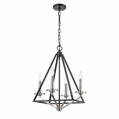 Innovations Raleigh LED Mini Chandelier - Black Nickel - 331-4MCR-BSN-BB-C35-LED