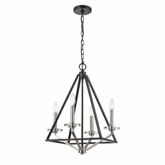 Innovations Raleigh LED Mini Chandelier - Black Nickel - 331-4MCR-BSN-BB-C35-LED