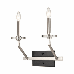 Innovations Raleigh LED Wall Sconce - Black Satin Nickel - 331-2W-BSN-BB-C35-LED