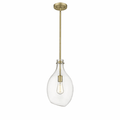 Innovations Salem 1-LT 8.5" LED Mini Pendant - Brushed Brass - 493-1S-BB-G552-9-LED