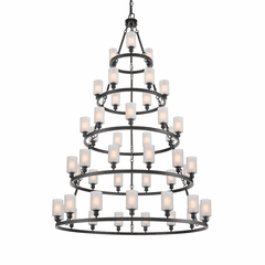 Innovations Saloon 45-LT Chandelier - Matte Black - 8203456-BK-G801