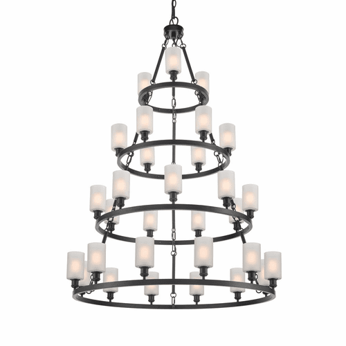 Innovations Saloon LED Chandelier - Matte Black - 820345-BK-G801-LED