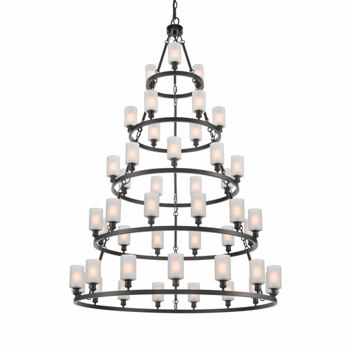 Innovations Saloon LED Chandelier - Matte Black - 8203456-BK-G801-LED