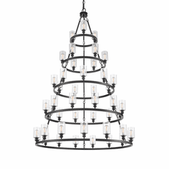 Innovations Saloon LED Chandelier - Matte Black - 8203456-BK-G802-LED
