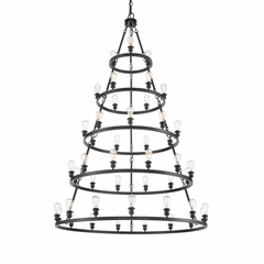 Innovations Saloon LED Chandelier - Matte Black - 8203456-BK-LED