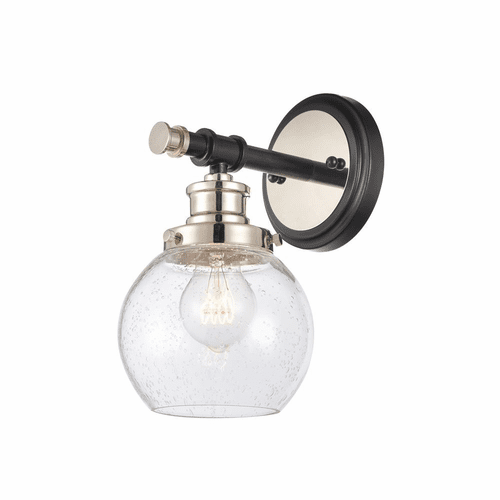 Innovations Saybrook 1-LT Wall Sconce - Black Polished Nickel - 340-1W-BPN-G3404-6