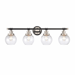 Innovations Saybrook LED Bath Vanity - Black Plshd Nickel - 340-4W-BPN-G3402-6-LED