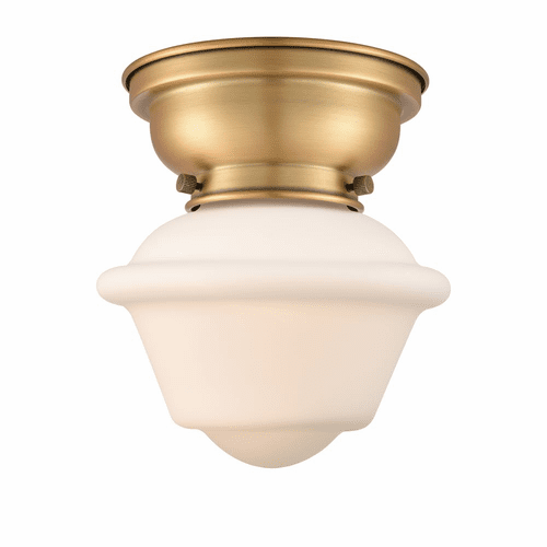Innovations Small Oxford 1-LT Flush Mount - Brushed Brass - 623-1F-BB-G531