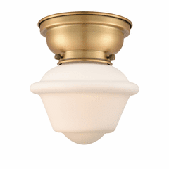 Innovations Small Oxford 1-LT Flush Mount - Brushed Brass - 623-1F-BB-G531