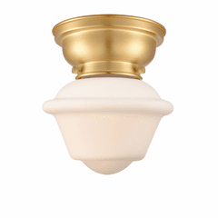 Innovations Small Oxford 1-LT Flush Mount - Satin Gold - 623-1F-SG-G531