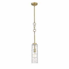 Innovations Wexford 1-LT Mini Pendant - Brushed Brass - 380-1S-BB-G381-4CL