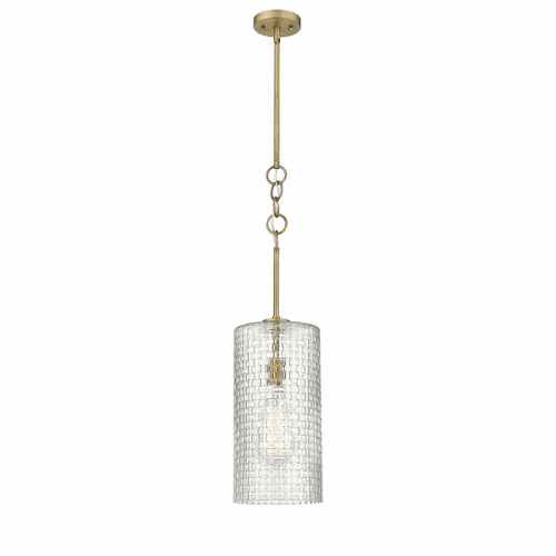 Innovations Wexford LED Mini Pendant - Brshd Brass - 380-1S-BB-G380-8CL-BB-95-LED