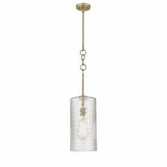 Innovations Wexford LED Mini Pendant - Brshd Brass - 380-1S-BB-G380-8CL-BB-95-LED