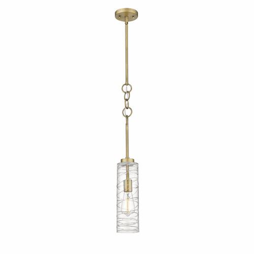 Innovations Wexford LED Mini Pendant - Brushed Brass - 380-1S-BB-G381-4CL-LED