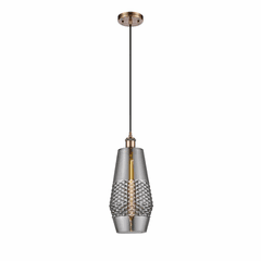 Innovations Windham LED Mini Pendant - Antique Copper - 516-1P-AC-G683-7