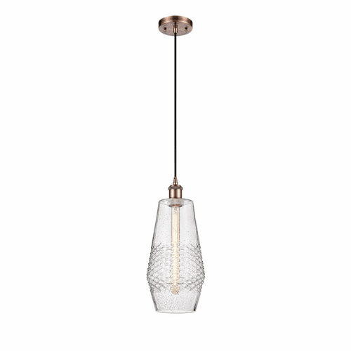 Innovations Windham LED Mini Pendant - Antique Copper - 516-1P-AC-G684-7
