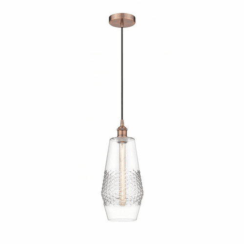 Innovations Windham LED Mini Pendant - Antique Copper - 616-1P-AC-G682-7-LED
