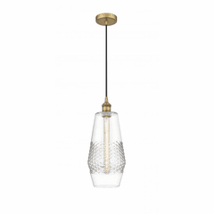 Innovations Windham LED Mini Pendant - Brushed Brass - 616-1P-BB-G682-7