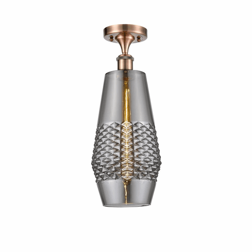 Innovations Windham LED Semi-Flush Mount - Antique Copper - 516-1C-AC-G683-7