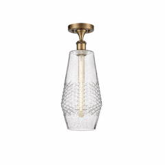 Innovations Windham LED Semi-Flush Mount - Brushed Brass - 516-1C-BB-G684-7