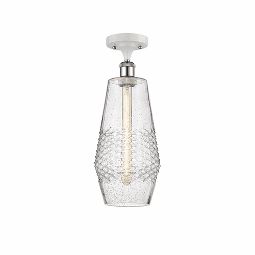 Innovations Windham LED Semi-Flush Mount - White & Chrome - 516-1C-WPC-G684-7-LED