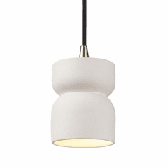Justice Radiance 1-LT Hourglass Pendant - Bisque - CER-6500-BIS-ABRS-BKCD