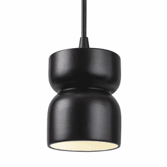 Justice Radiance 1-LT Hourglass Pendant - Matte Black - CER-6500-CRB-MBLK-BKCD Justice Radiance 1-LT Hourglass Pendant - Matte Black - CER-6500-CRB-MBLK-BKCD