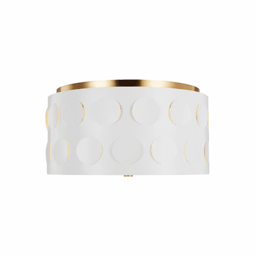 Kate Spade Dottie 3-LT Medium Flush Mount - Burnished Brass - KSF1013BBS