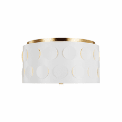 Kate Spade Dottie 3-LT Medium Flush Mount - Burnished Brass - KSF1013BBS
