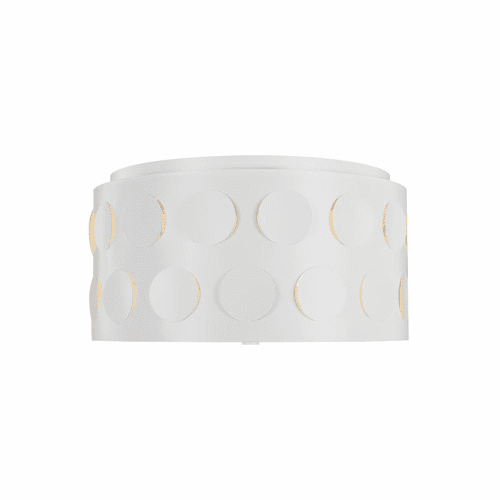 Kate Spade Dottie 3-LT Medium Flush Mount - Matte White - KSF1013MWT