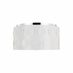 Kate Spade Dottie 3-LT Medium Flush Mount - Polished Nickel - KSF1013PN