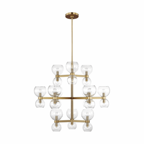Kate Spade Londyn 24-LT Large Chandelier - Burnished Brass - KSC10124BBSCG