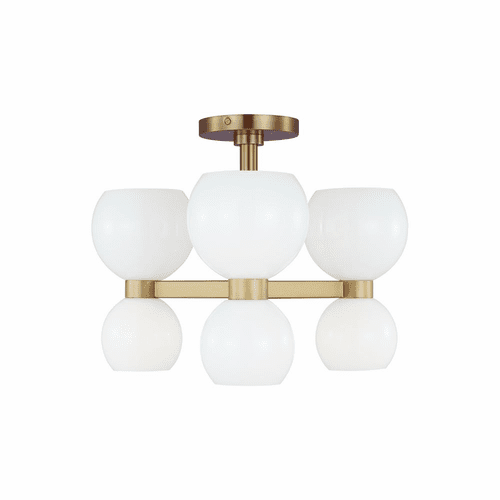 Kate Spade Londyn 6-LT Semi Flush Mount - Burnished Brass - KSF1036BBSMG