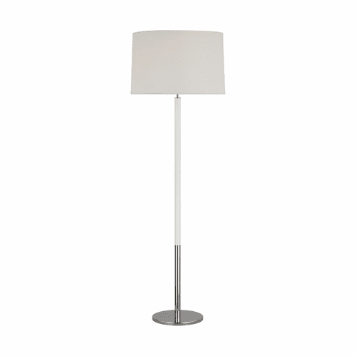 Kate Spade Monroe 1-LT Floor Lamp - Polished Nickel / Gloss White - KST1051PNGW1