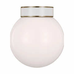 Kate Spade Monroe 1-LT Small Flush Mount - Burnished Brass - KSF1051BBSGW