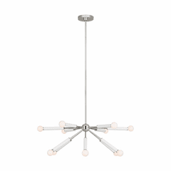 Kate Spade Monroe 12-LT Down Chandelier - Polished Nickel - KSC10612PNGW Kate Spade Monroe 12-LT Down Chandelier - Polished Nickel - KSC10612PNGW
