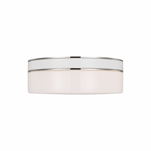 Kate Spade Monroe 2-LT Large Flush Mount - Polished Nickel - KSF1072PNGW