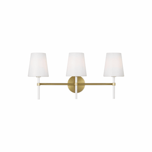 Kate Spade Monroe 3-LT Bath Vanity Light - Burnished Brass - KSV1013BBSGW