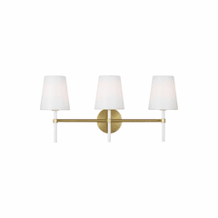 Kate Spade Monroe 3-LT Bath Vanity Light - Burnished Brass - KSV1013BBSGW