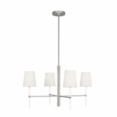 Kate Spade Monroe 4-LT Small Chandelier - Polished Nickel - KSC1074PNGW Kate Spade Monroe 4-LT Small Chandelier - Polished Nickel - KSC1074PNGW