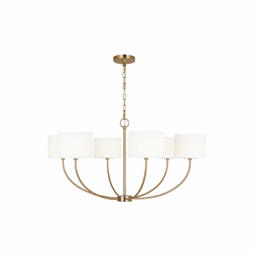 Kate Spade Sawyer 6-LT Medium Chandelier - Burnished Brass - KSC1046BBS