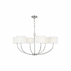 Kate Spade Sawyer 6-LT Medium Chandelier - Polished Nickel - KSC1046PN