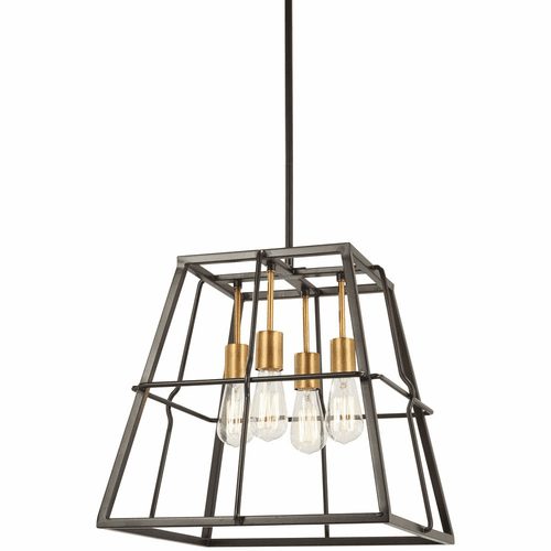 Keeley Calle 4-LT Pendant - Painted Bronze W/Natural Brush - 4763-416