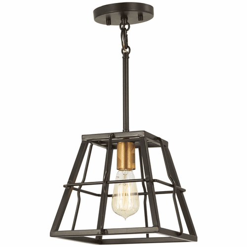 Keeley Calle Mini Pendant - Painted Bronze W/Natural Brush - 4761-416