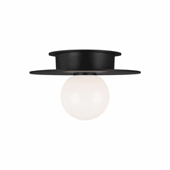 Kelly By Kelly Wearstler Nodes 1-LT Small Flush Mount - Midnight Black - KF1001MBK Kelly By Kelly Wearstler Nodes 1-LT Small Flush Mount - Midnight Black - KF1001MBK